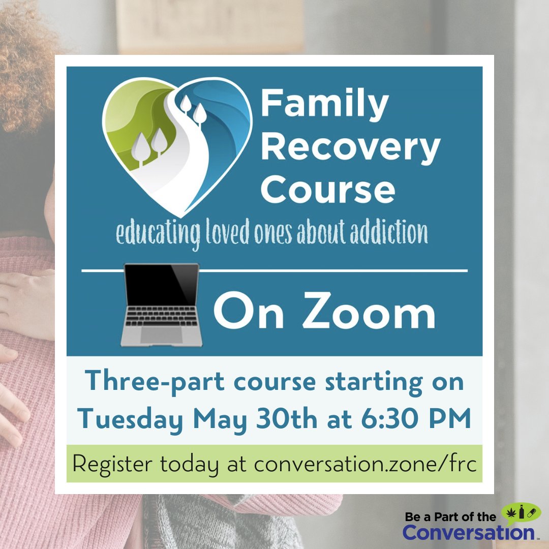 ConvoZone's tweet photo. The Family Recovery Course (FRC) is a three-part series of peer-led interactive educational trainings for parents or guardians whose child, at any stage of life, has struggled with addiction to drugs or alcohol. To learn more and register, visit https://t.co/dlItcO5T1S. https://t.co/xTY8V00fmR