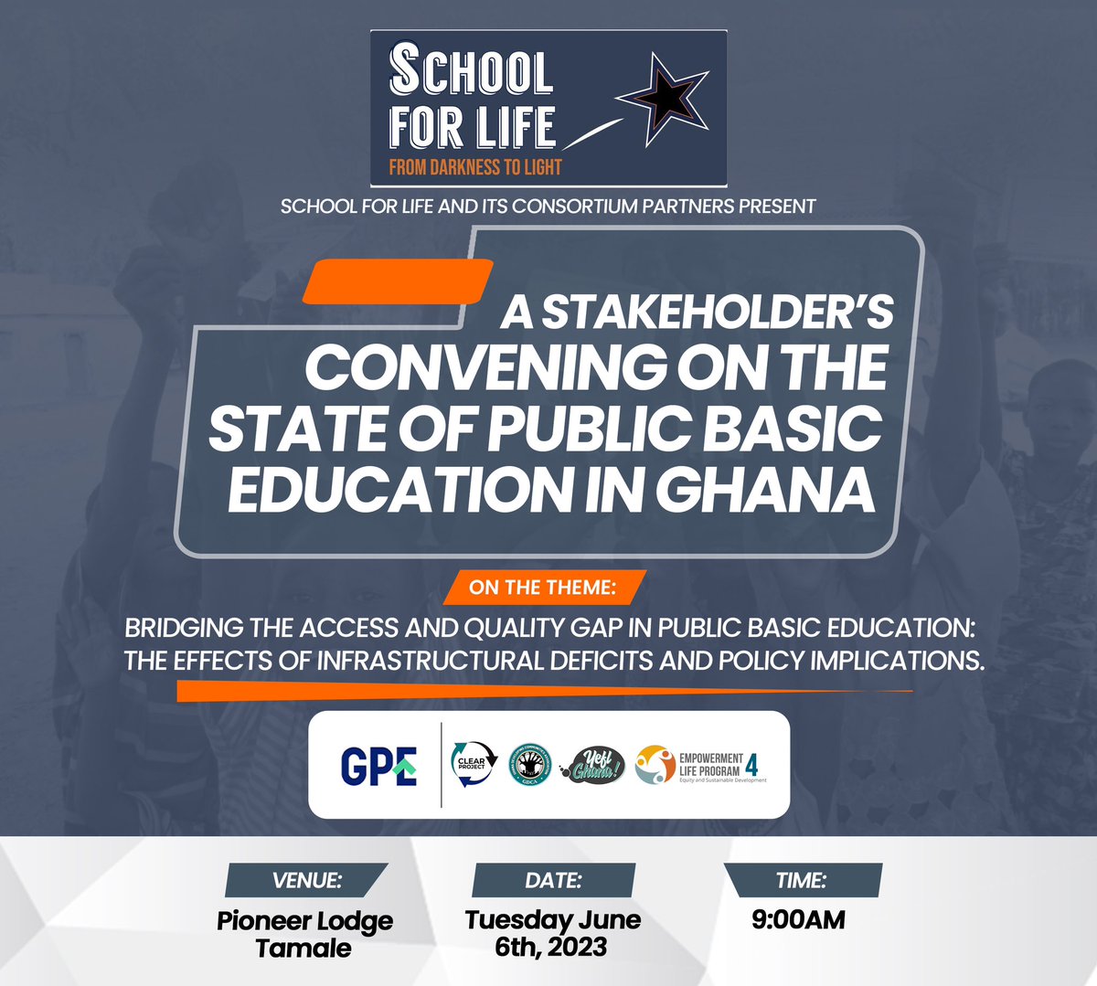 SchoolforLifeG1's tweet image. Do make time to join us for a critical discourse on promoting access to equitable basic education for all Ghanaian children. #QualityEducation #Equity #NationalConvening