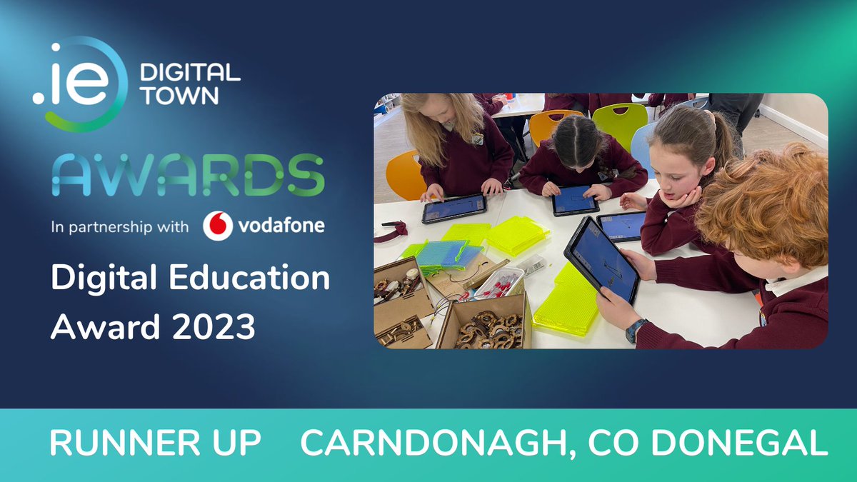 Congratulations to Carndonagh, Co. Donegal, runner-up of the Digital Education category with @SpraoiSport, who will receive €4,000. 
.IE #DigitalTownAwards