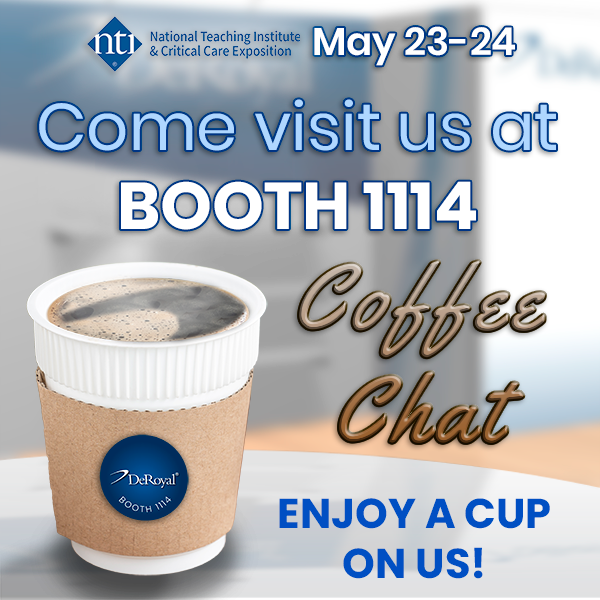 deroyal's tweet image. Stop in TODAY at #NTI and see us for some COFFEE TALK! Have a cup while we chat about DeRoyal #patientprotection products! #patientcare #coffee 
&amp;gt;&amp;gt; NTI event details: deroyal.com/events