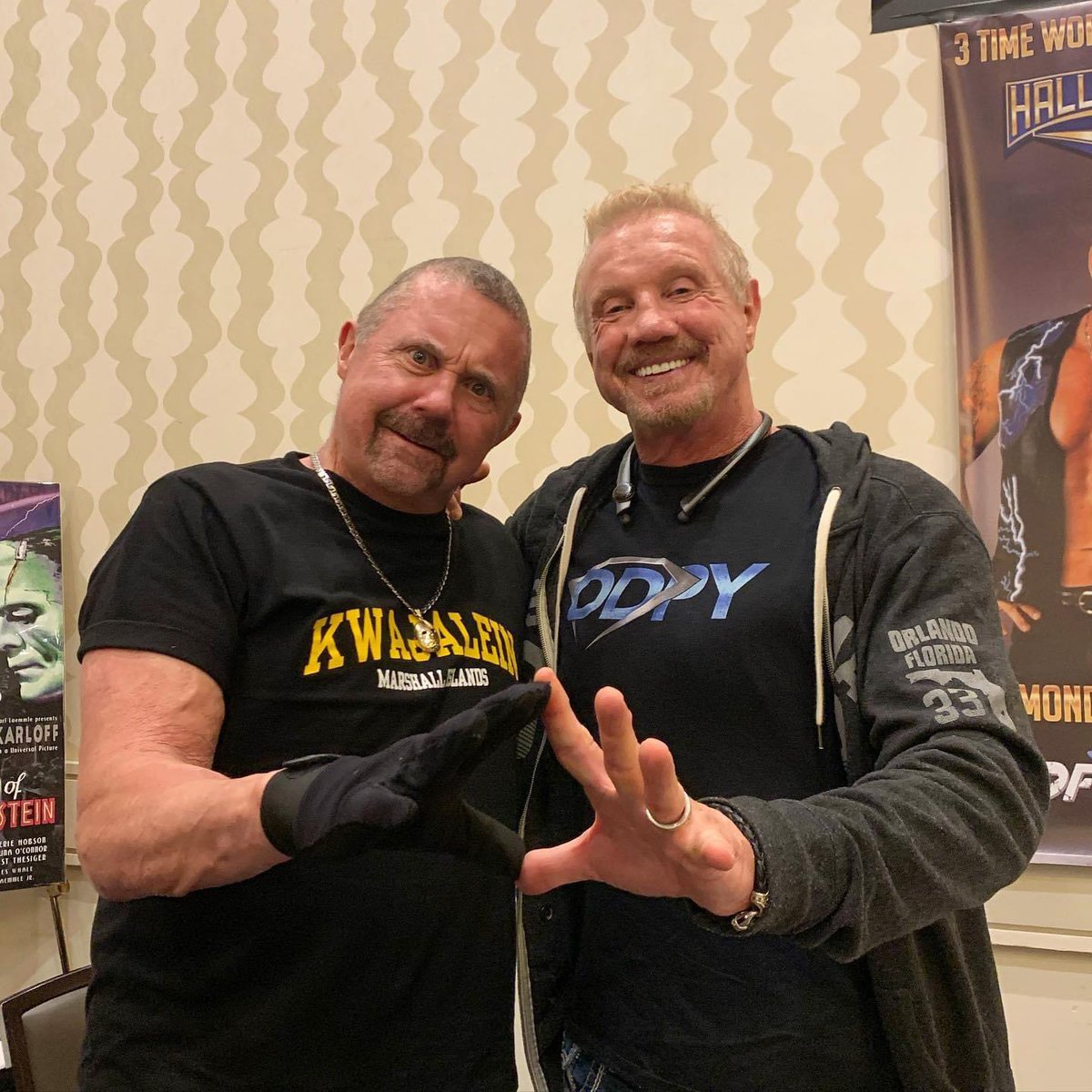 Two legends I had the honor to meet. 
#KaneHodder #DiamondDallasPage #HorrorCommunity #Wrestling #HorrorMovies