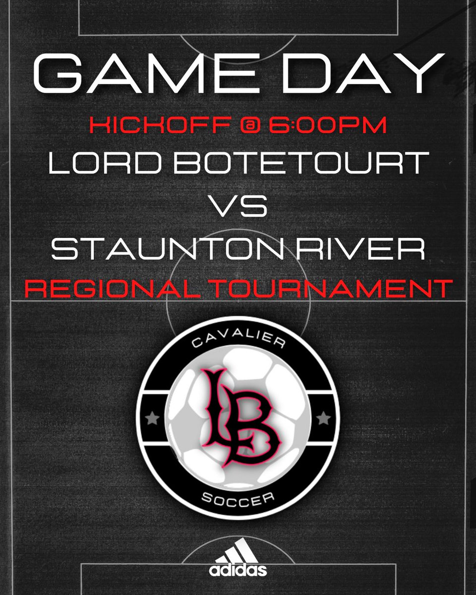 ⚽️ IT'S GAMEDAY!!! ⚽️

Tonight at 6pm, we are hosting Staunton River in the first round of the Regional Tournament.

Come out to Cavalier Stadium and BRING THE NOISE!

LET'S GO CAVS!!! ⚪️🔴⚽️