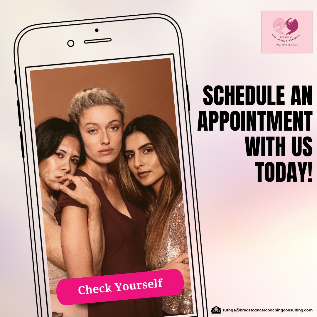 📅 Don't wait to take the first step towards better health - schedule your appointment with us today! ✨ Breast Cancer Coaching &Consulting Academy is dedicated to providing you with the highest quality care and support on your journey to recovery. #HealthCare #ScheduleNow