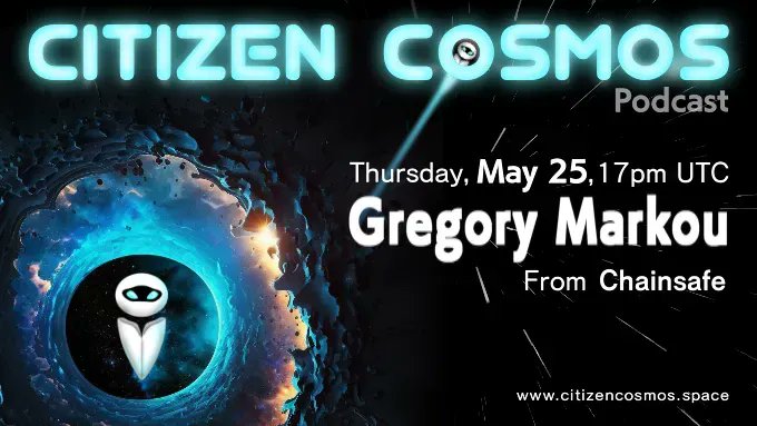 citizen_web3's tweet photo. Anon. 

Tune into the #interchain frequency tomorrow, May 25th at 17:00 UTC for a new episdoe of the #CitizenCosmos podcast ft. @gregthegreek from @chainsafeth

👉 Fee markets
👉 What is Web 3 for?
👉 The Challenges in spinning up a testnet https://t.co/t44up6iDhX