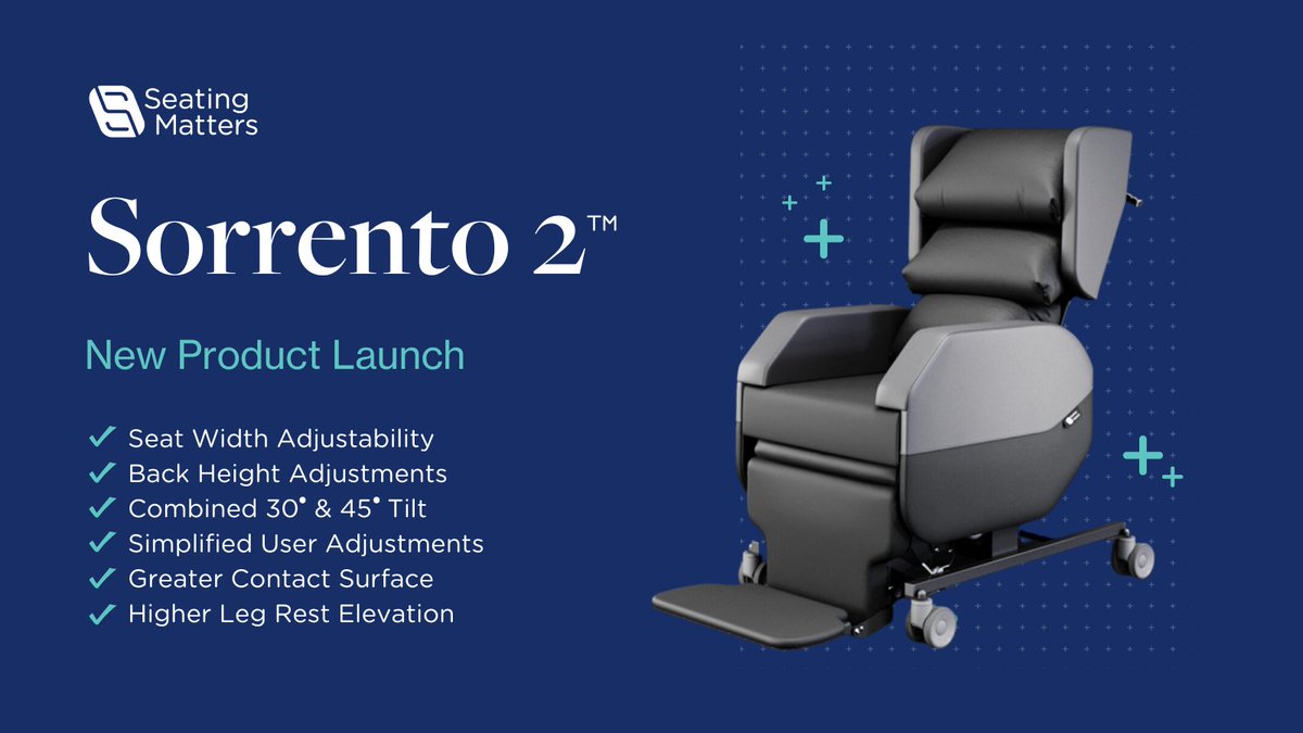 We've had a phenomenal response to the launch of 𝐒𝐨𝐫𝐫𝐞𝐧𝐭𝐨 𝟐™.
The #Sorrento2 offers caregivers &amp; patients a whole new level of clinical and user benefits. Want to see how it works? You can request a demo here 👉bit.ly/3BC7Acl

#SeatingMatters #NextGenSeating