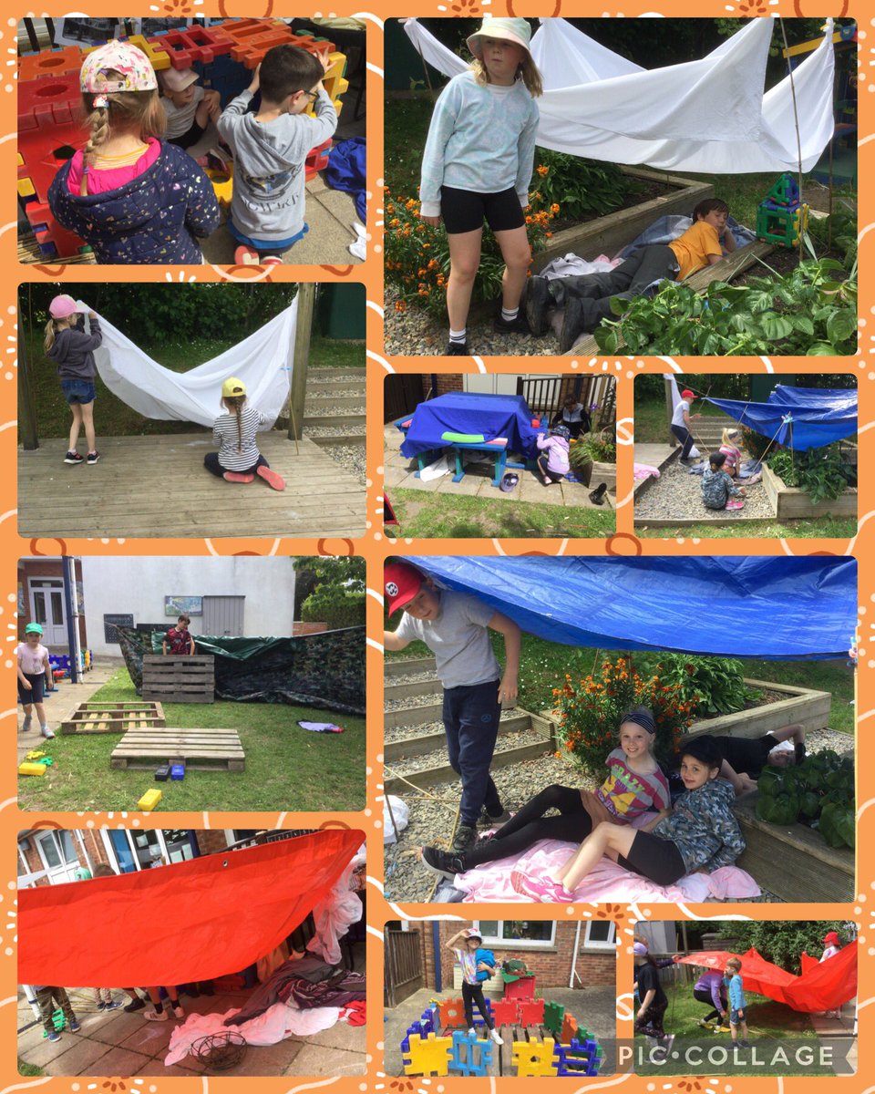 Lots of fun with our creative den building today during our outdoor learning. #outdoorclassroomday