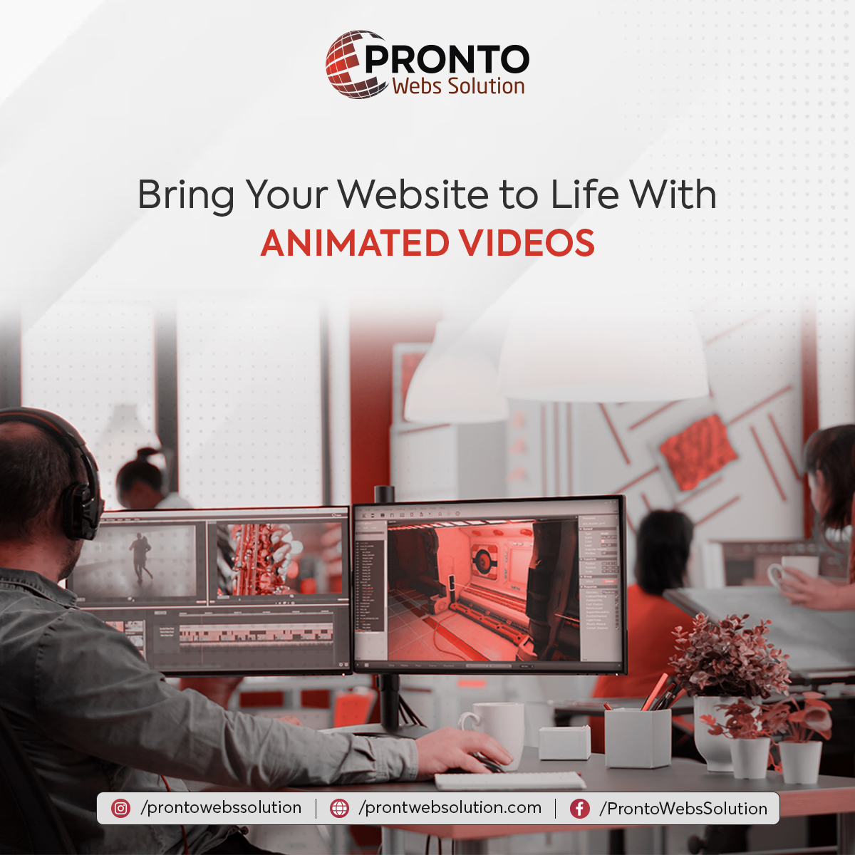PWebsSolution's tweet image. You know that animated videos can boost your website&apos;s engagement rate? At Pronto Web Solution, our expert video and animation team can create stunning animated videos that will captivate your audience and enhance their user experience.
prontowebssolution.com
#ProntoWebSolution