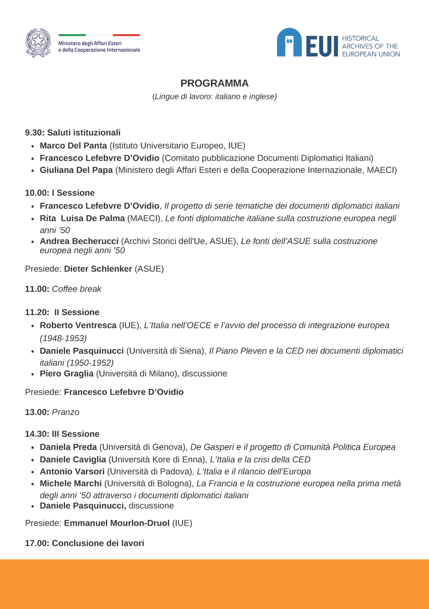 EUI_HistArchEU's tweet photo. ✅Register today!
Historians of #EuropeanIntegration looking at the 🇮🇹 case should check out this 5 June 'study day', held in collaboration with the @ItalyMFA.
 Join #diplomats, #academics and #archivists for a state-of-the-art overview! 
Read more:
👉https://t.co/kZcuU0Gm5f https://t.co/5wYqoow0aN