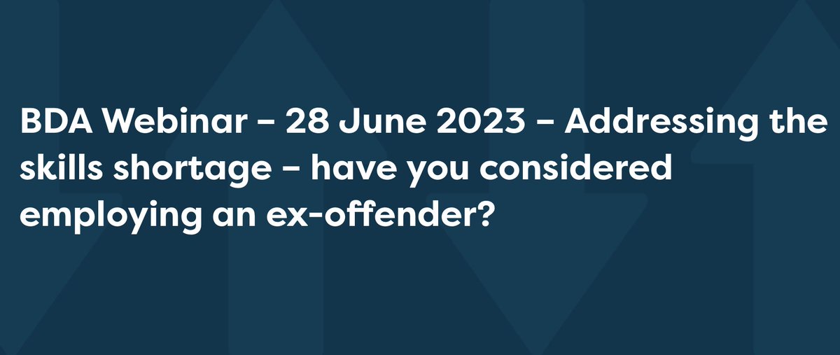 Join us as we share how employers can tap into the talent that is being trained in prisons to fill the skills shortage in #construction at a free webinar with @britishdrilling To register visit: britishdrillingassociation.co.uk/news/bda-webin… #webinar #BDA