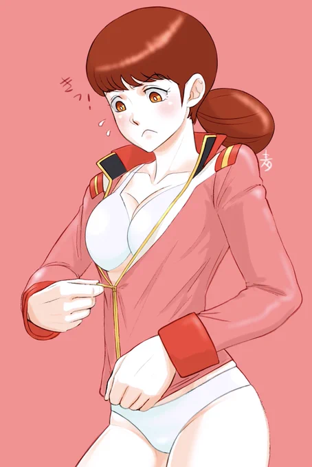 ガンダムチャンネルで配信中の機動戦士 #ガンダム 27話「女スパイ潜入!」を観たので女スパイ #ミハル・ラトキエ 嬢をrkgk。 「あの人(コノリー)に渡された制服小さいんだけど〜」 あ、上衣とスカートに分かれているかと勘違いして制服短く描いちゃったま、いいか…