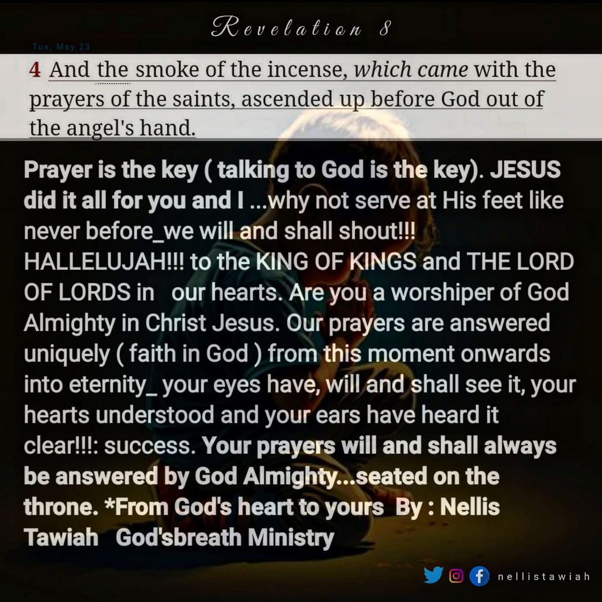 *Prayer is the key ( talking to God is the key)*

#scripture #scripturedaily #Twitter #newpost #justbelieve #dailybreath #dailyword #dailylife #prayeristhekey