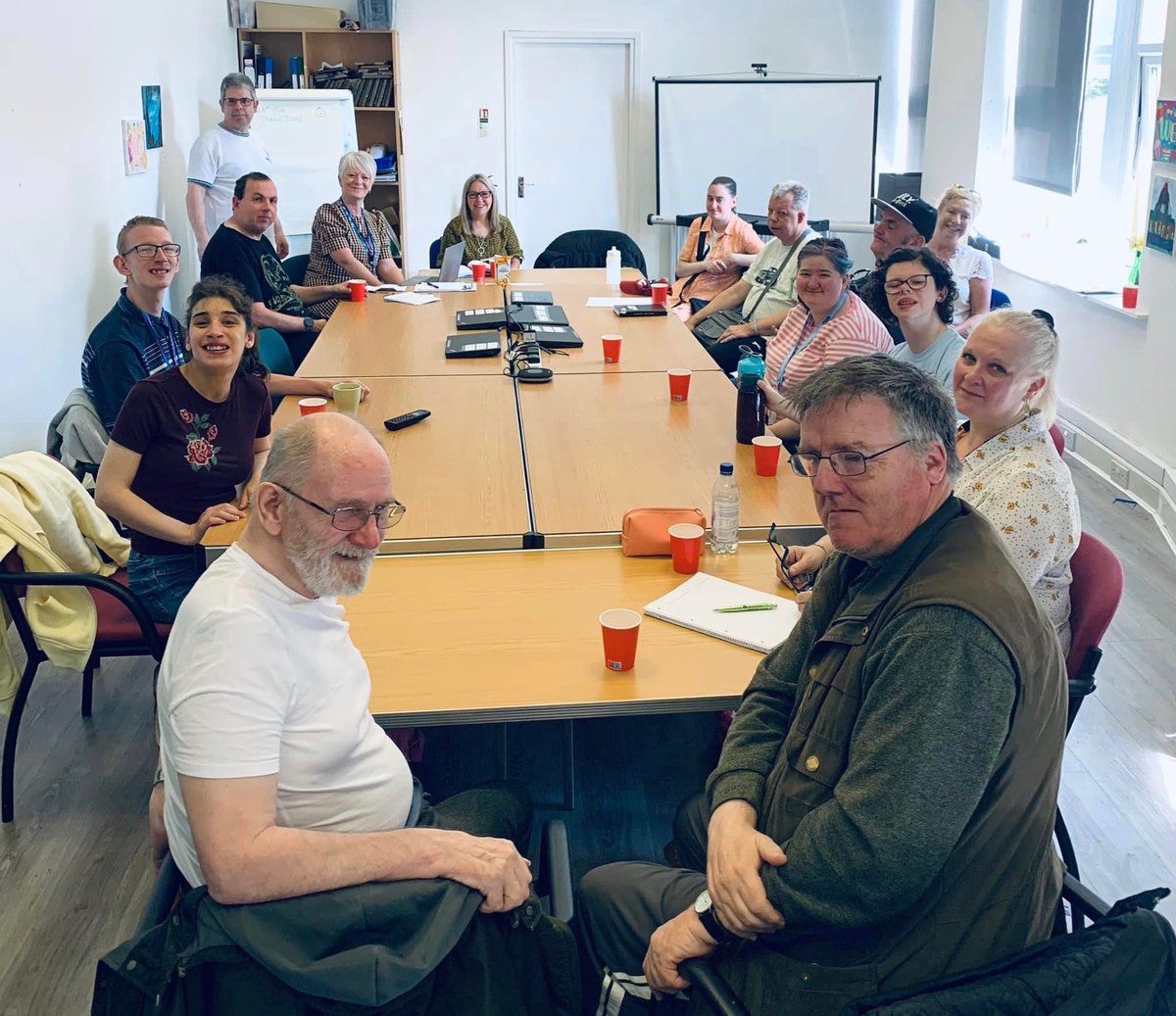 Pftameside's tweet image. Today’s Shadow Partnership Board event with guest speakers Jenny &amp;amp; Carol, Health Inequalities Lead from The Learning Disability Care Hub. We chatted about our experiences with health checks, GP's and health screening.