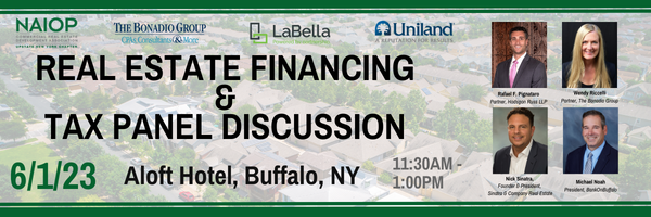 ➡️ Join us at Aloft Hotel in Buffalo, NY to hear Sinatra & Co. Founder Nick Sinatra speak at the NAIOP, The Commercial Real Estate Development Association Real Estate Financing and Tax Panel Discussion on June 1, 2023! Reserve your ticket here: hhttps://bit.ly/3oq5mKj