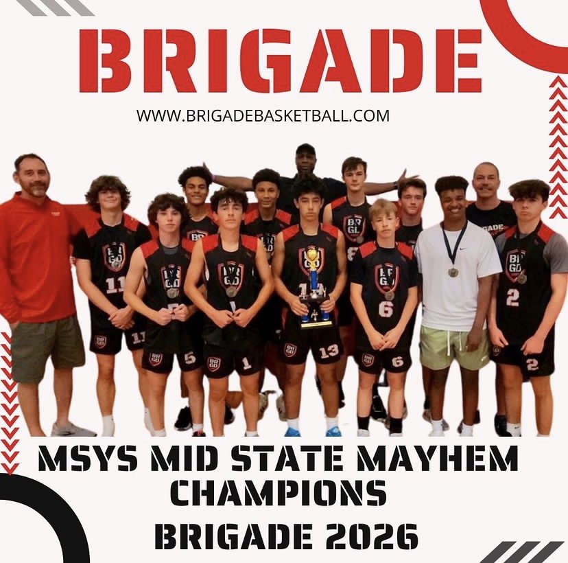 theBRIGADEway's tweet photo. 🏆CONGRATS to the #BRIGADE2026 team… MSYS Mid State Mayhem CHAMPS (4-1) in the 15U A-Division, winning 3 straight games on Sunday!

#theBRIGADEway🔴⚫️ #FAAST #TrustTheProcess #BackToWork https://t.co/8gTay9Oa2z