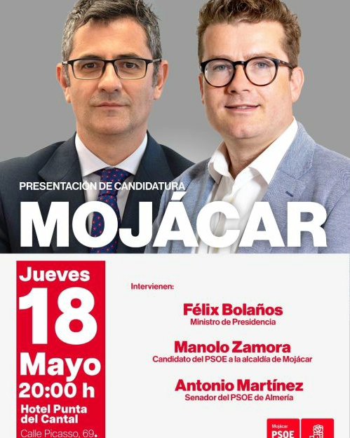 El PSOE ha borrado de su cuenta oficial el tweet con la imagen de Bolaños y su evento la semana pasada en Mojácar. 

Que a nadie se le ocurra retuitear, por favor 🙏🏻