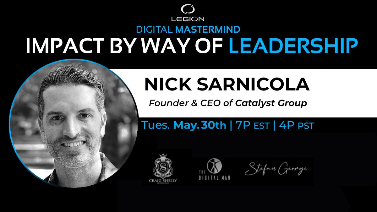 🙌💥 Don't miss out, Legionnaires! Our 5th digital #mastermind is coming soon! Get ready for <a href="/NickSarnicola/">Nick Sarnicola</a>'s incredible insider tips on #leadership. Sign up now! 🚀

🌟 As a self-made decamillionaire at 35, Nick's strategies created 70+ millionaires across 20 countries. 🌍