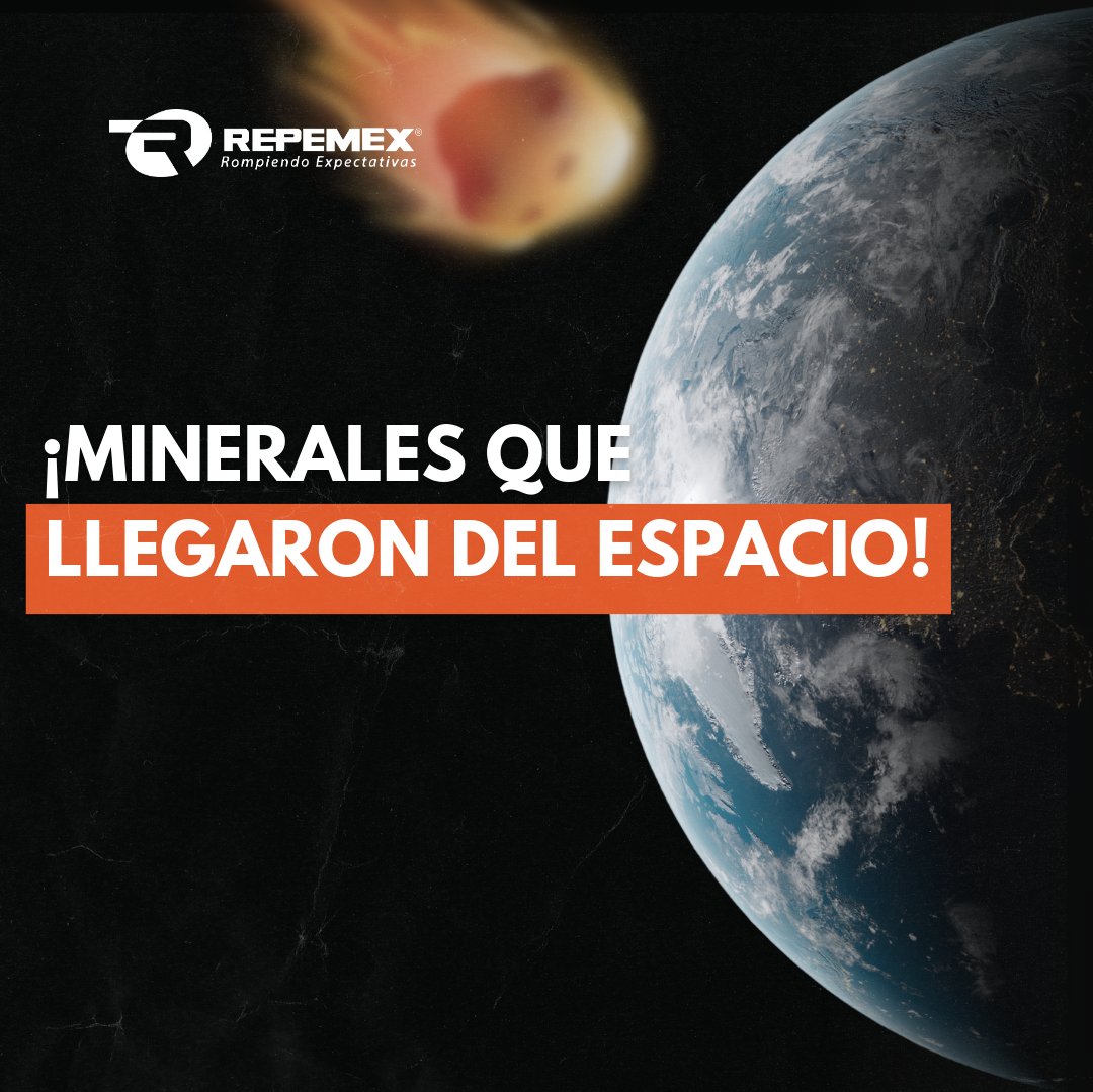 REPEMEX_'s tweet photo. ¡MINERALES QUE LLEGARON DEL ESPACIO! 
En el noveno meteorito más grande encontrado en la Tierra se han encontrado dos nuevos minerales, ¡Conócelos! ☄

Comenta sobre que tema te gustaría conocer 👇   

Síguenos para más #Sabiasque

#mineria #espacio #perforadoras https://t.co/rEeZAseh85
