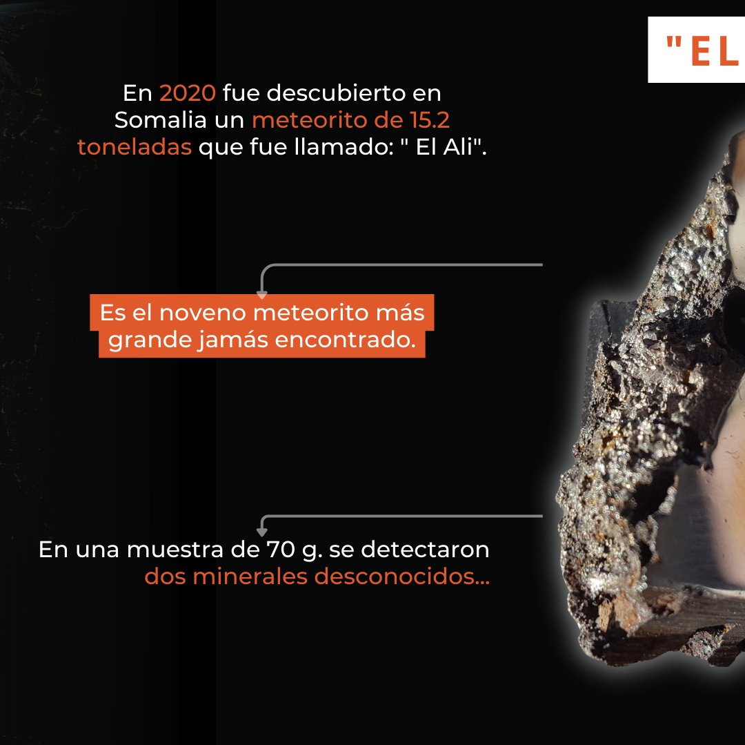 REPEMEX_'s tweet photo. ¡MINERALES QUE LLEGARON DEL ESPACIO! 
En el noveno meteorito más grande encontrado en la Tierra se han encontrado dos nuevos minerales, ¡Conócelos! ☄

Comenta sobre que tema te gustaría conocer 👇   

Síguenos para más #Sabiasque

#mineria #espacio #perforadoras https://t.co/rEeZAseh85