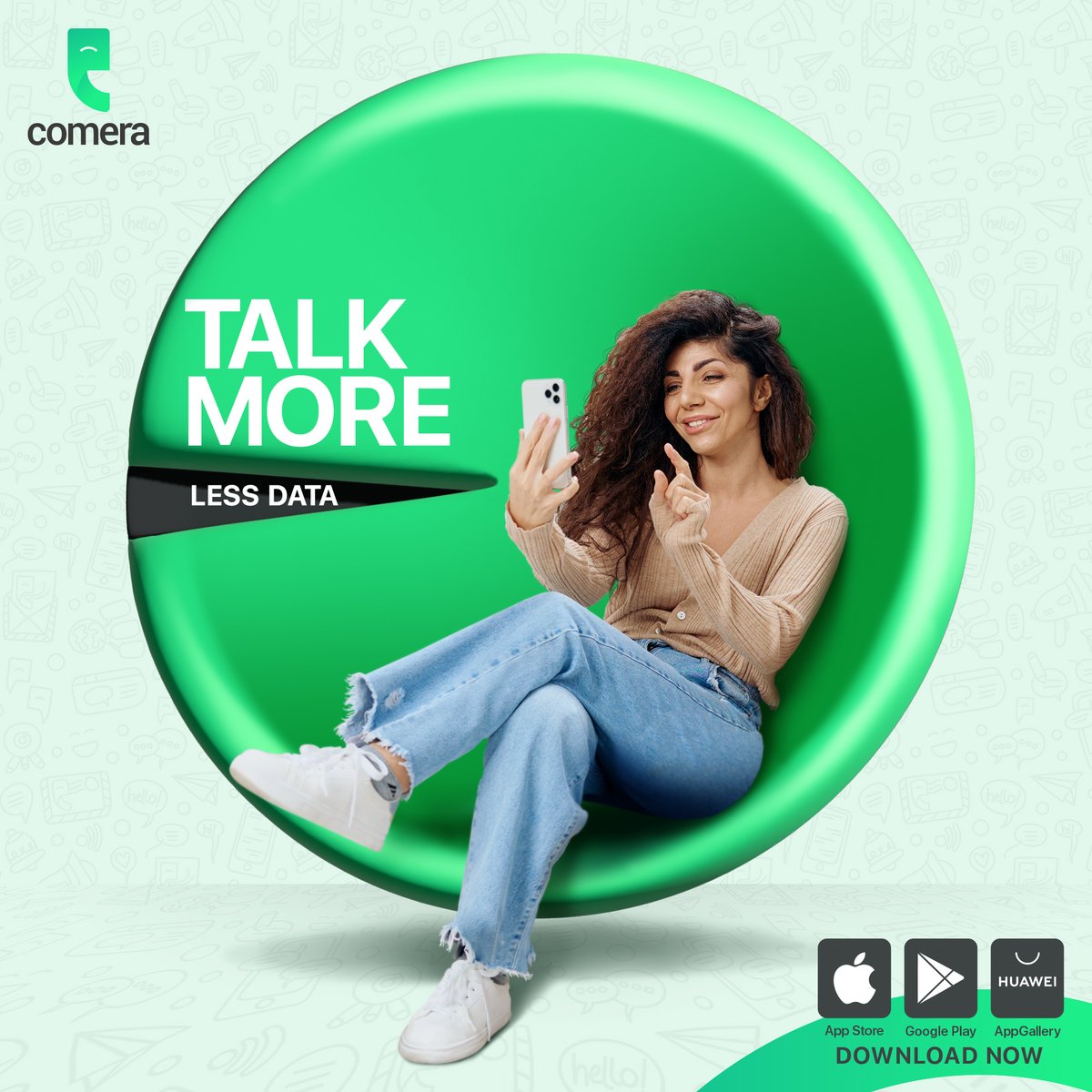 Comera_app's tweet photo. Stay connected without worrying about data usage! Comera lets you talk more, while using less data. Say hello to seamless conversations and cost-effective communication!
#comera #downloadourapp #downloadfree #datausage #savedata #savemoney https://t.co/LJ2psZk6mI
