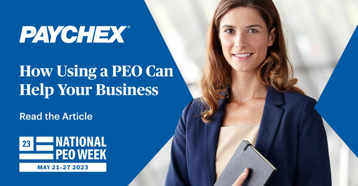 Paychex's tweet photo. Working with a #PEO could be a great strategy to attain higher ROI for your business. It can help outsource #HR functions, allowing you to have more time to focus on other aspects of your business. Learn about more PEO benefits. https://t.co/iozyKTkFR0 #PEOWeek23 #NationalPEOWeek https://t.co/Plbtdgk2nH