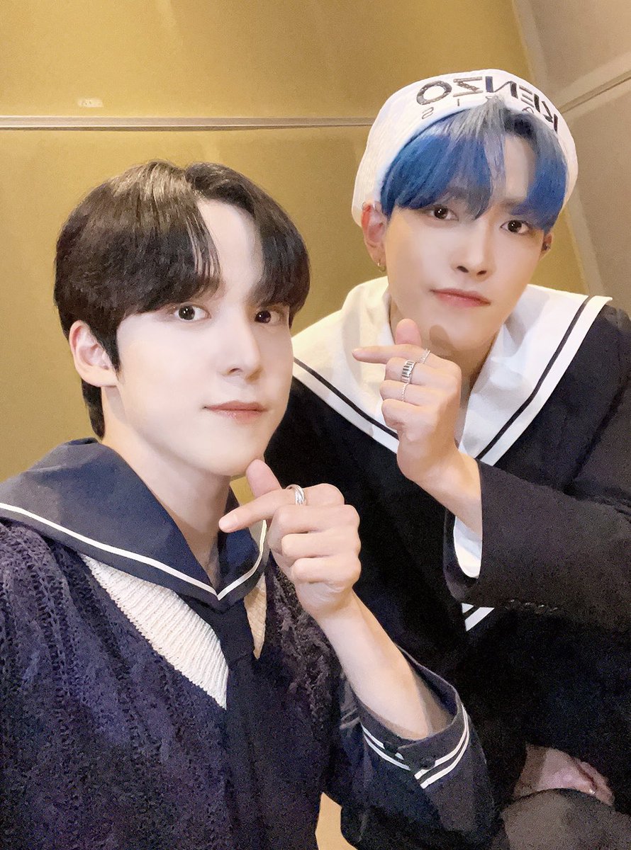 Image for [📷] 'Idol Radio' Hongjoong and Yunho DJ Behind Photo ⠀ Atiny all ready to board! RJhAgRxE3x https://t.co/c87XyAZfhs