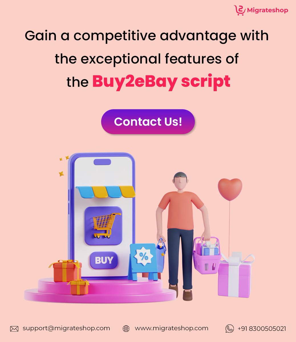 migrateshop's tweet image. Stand out in the competitive world of #onlineauctionbusinesswith #migrateshop #ebayclonescript. And Empower your eCommerce marketplace business with us!
Visit: migrateshop.com/ebay-clone/
#onlineauction #auctionscript #ecommerce #marketplace #biddingscript #business #startups