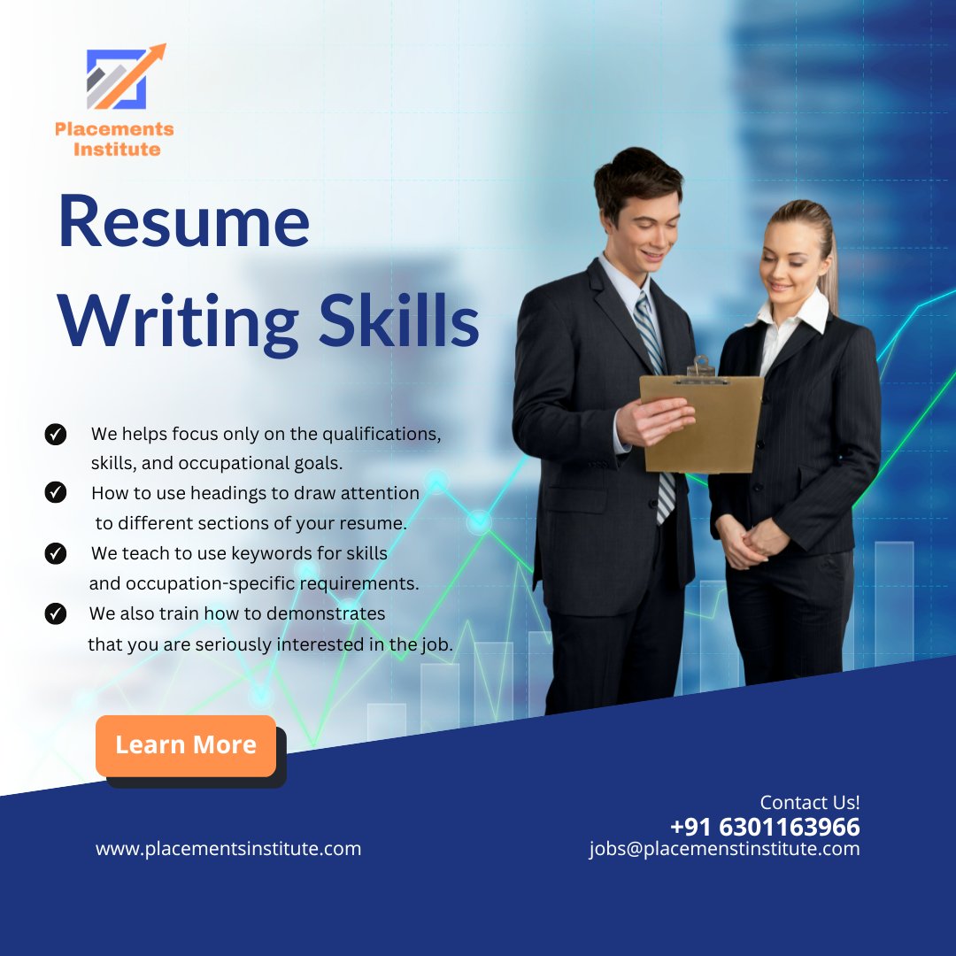 Resume Writing Skills - Placements institute

#placementsinstitute #resumewritingskills #placementseason #placementservices #perfecttraining #reallyfascinated #tryingforajob #bestplacementsinstitute #topmnc #careergrowth #justjoin #searchingforajob #brightfutureahead