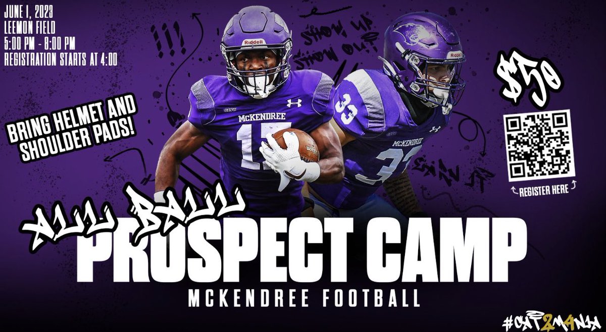 I will be attending McKendree football camp @CoachSKelly44