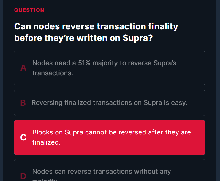 ⚡️ #SupraOracles Yeni Görev Eklendi ⚡️
@SupraOracles #airdrop una katılmadıysanız linkten katılabilirsiniz.
✅Ödül Şuan 500 $SUPRA Katılım Linki: 👇
supraoracles.com/blastoff?ref=b…
3.Görev Cevap 'C'
Ayrıca takip edip tweeti rt leyen bir takipçime de $10 hediye ediyorum. Süre 48 saat.