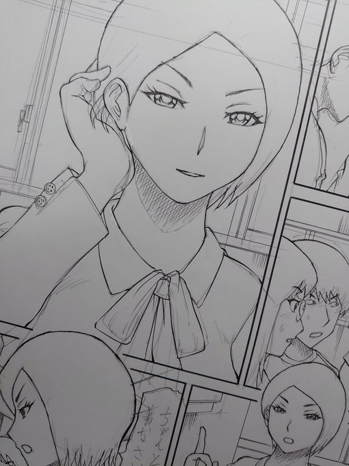 夢幻転生の原稿、地味～にペン入れです。 