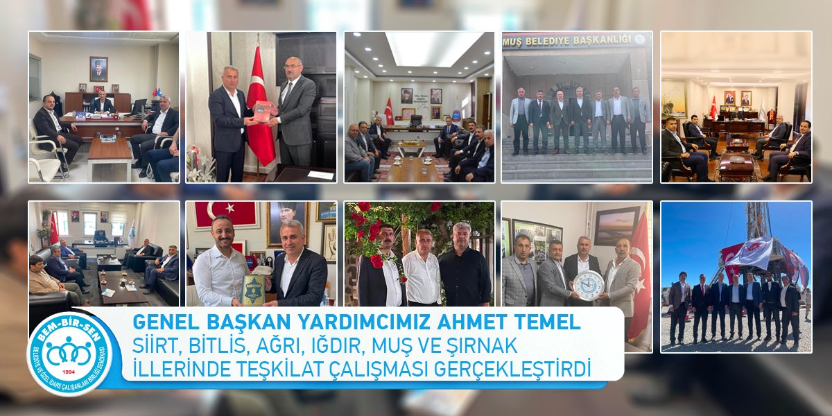 Genel Başkan Yardımcımız Ahmet Temel 

Siirt, Bitlis, Ağrı, Iğdır, Muş ve Şırnak İllerinde Teşkilat Çalışması Gerçekleştirdi

Haberin Detayları⤵️

bembirsen.org.tr/genel-baskan-y…