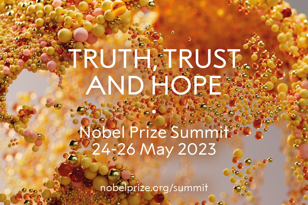 We’re live at the #NobelPrizeSummit with experts and Nobel Prize laureates including Maria Ressa. Join us as we discuss how to build trust in truth, facts and scientific evidence so that we can create a hopeful future for all. 

Watch here: bit.ly/45nml0x