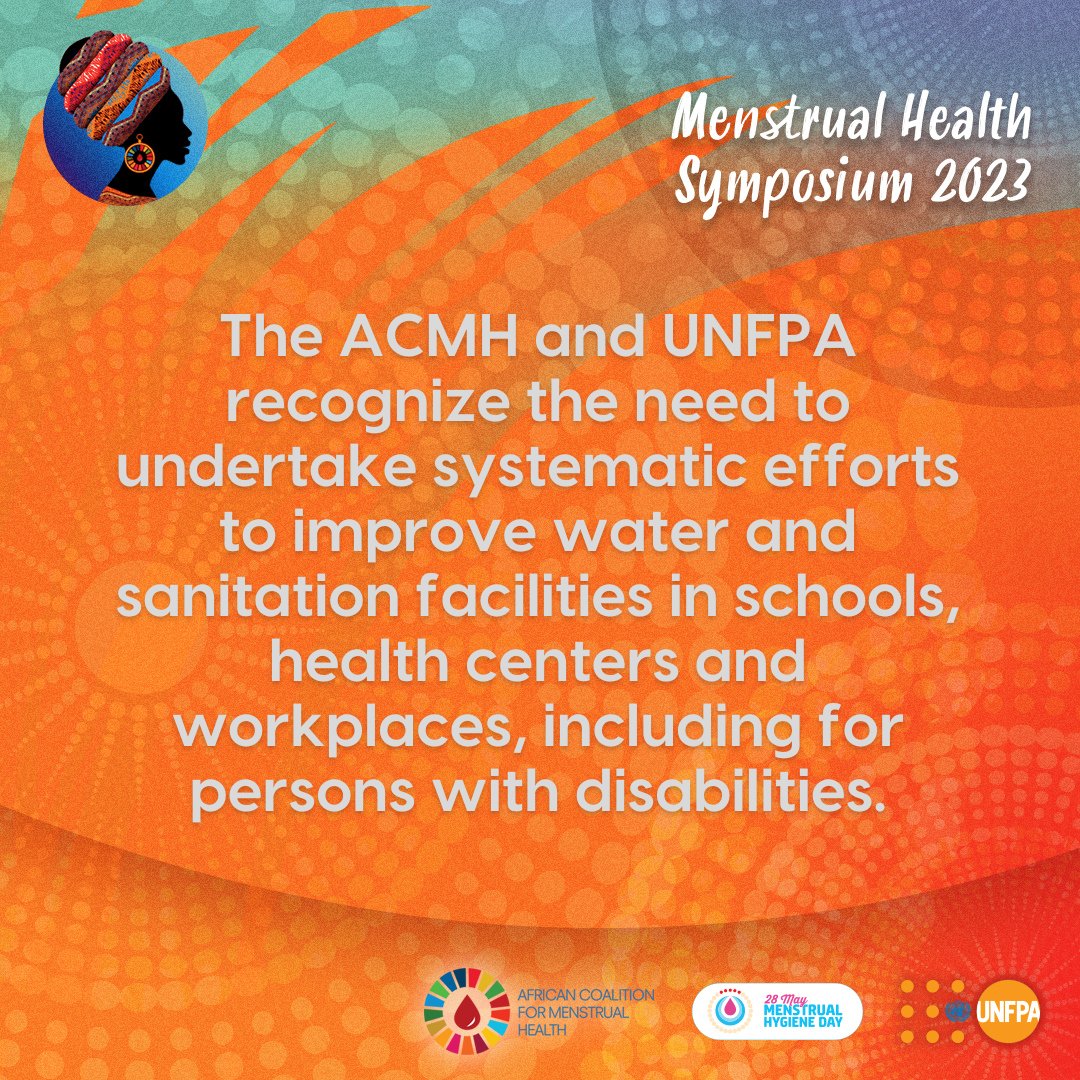 Improving water & sanitation facilities in schools, health centers, & workplaces is essential for #menstrualhealth & #hygiene.

Let's uphold women's & girls' dignity by providing them with the necessary amenities for their health.

#MenstrualJustice #MenstrualHealthSymposium2023