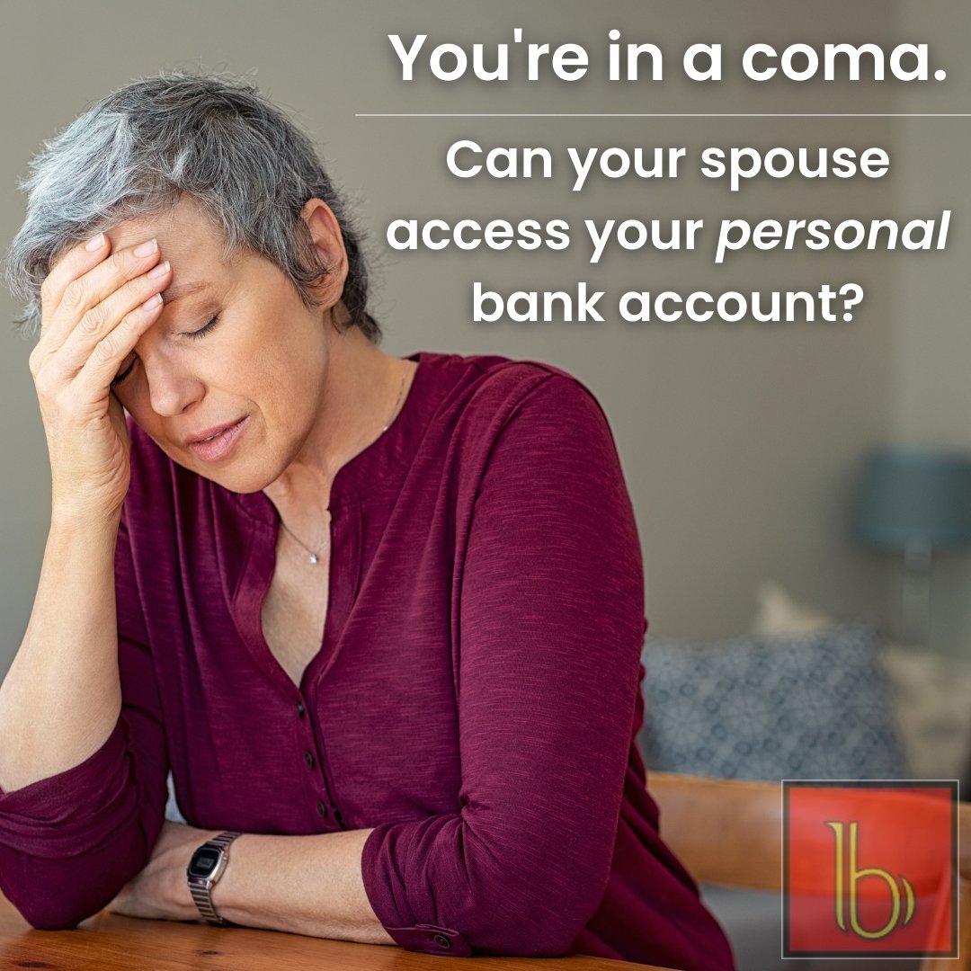 NO. If her name isn’t on your bank account…

The only way she can access it is if she has POA (power of attorney), otherwise she’ll have to go to court to be approved to do this. 

✅ Just another reason to get your estate plan in motion. 

#powerofattorney #estateplan #court