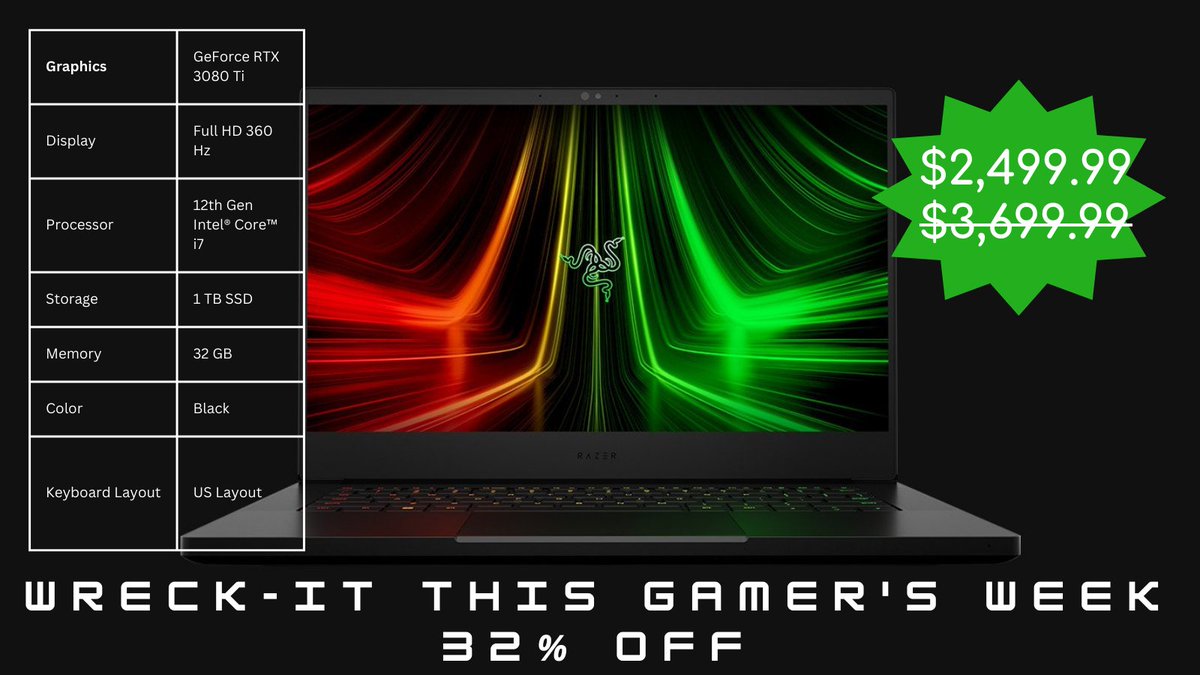 Tech_Vantag3's tweet image. 🎮 Don't miss out on our limited-time sale for the top-notch Razer Blade 15 gaming laptop! Get your game on now! 💥🔥 
click the link below:
invol.co/climm2b

#GamingLaptop #Gaming #Laptop #Razer #RazerBlade #RazerGaming #GamingLife #GamingCommunity