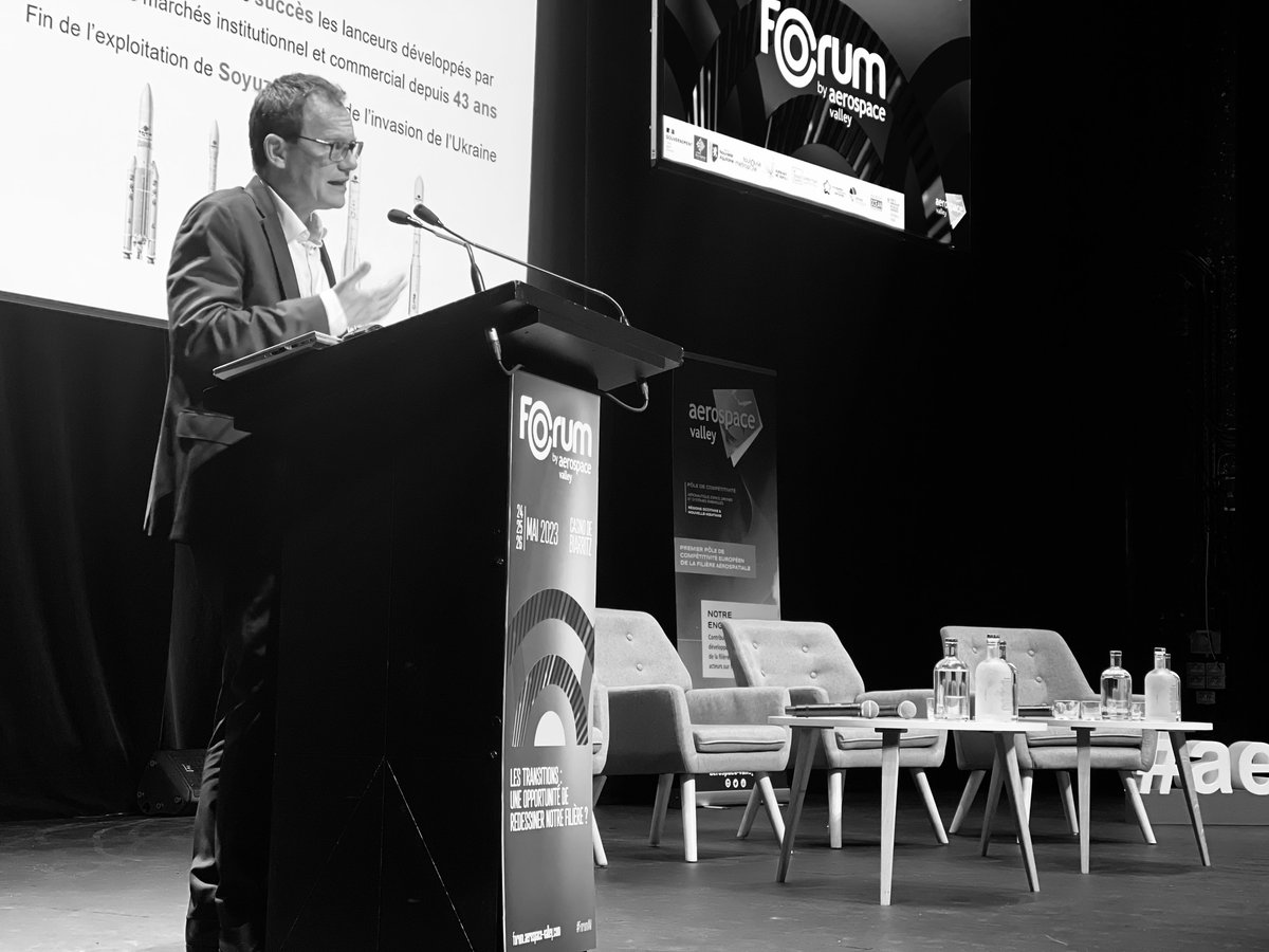 AerospaceValley's tweet photo. [#ForumAV] Lacement du Forum by @AerospaceValley ! Nous sommes ravis de vous accueillir.
M.Arosteguy, Maire de la Ville de Biarritz, nous a fait le plaisir d’inaugurer cette édition aux côtés de B.Darboux, Président.
Suivi du discours d'ouverture par S.Israël d'@Arianespace. https://t.co/PJ9n6BBmLc