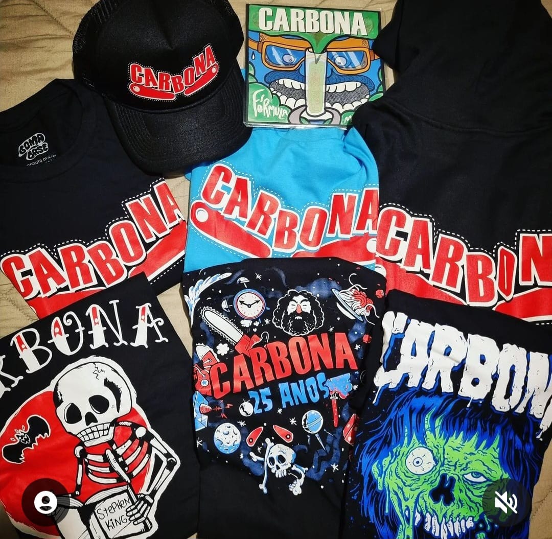 Linha completa de Merch do Carbona em gomabase.com.br/collections/ca…