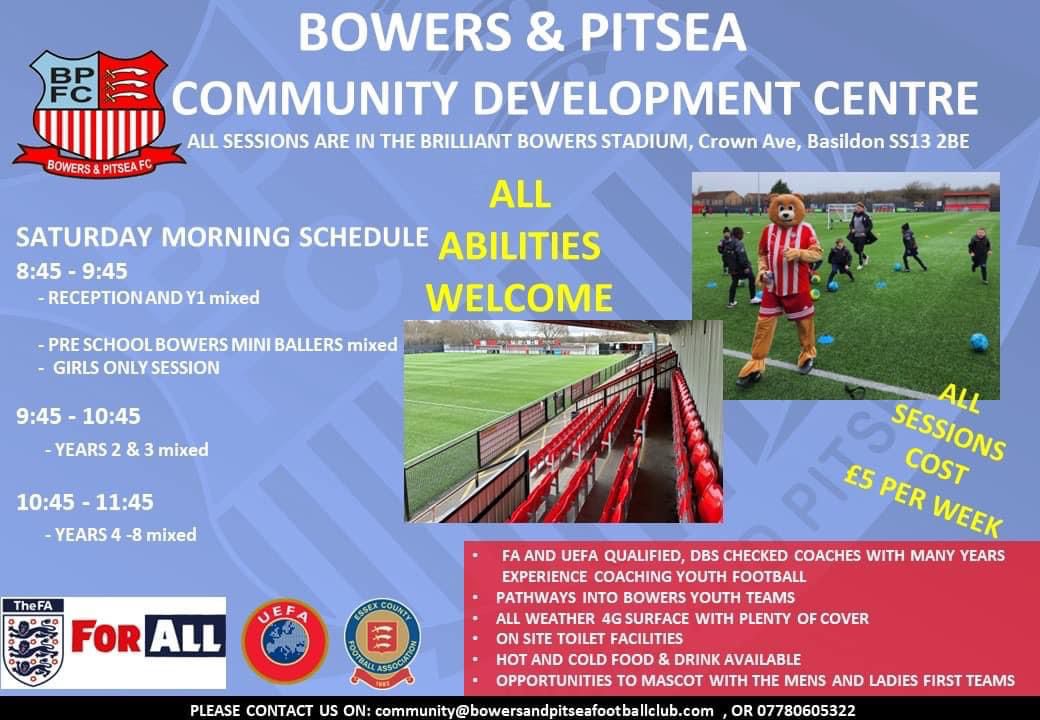 Bowerspitseafc's tweet photo. 📢 Community Development Centre

We have all of our sessions running this morning

✅ Mini Ballers
✅ Girls Only Sessions
✅ Mixed Groups from 3YO Mini Ballers - School Yr8

✅ Food Available
✅ Superb Facilities
✅ Brilliant Coaches

#UpTheBowers | #DevelopmentCentre https://t.co/tfNNrufvub