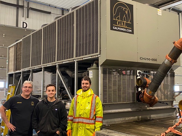 Properly maintained large equipment!
No problem when you have the right team, in this case, Normand, Nicolas and Alexandre.  
Part of our talented team here at GAL , ensuring our HVAC units are ready when needed.   
#Gal #GALPowerSystems  #HVAC 
GalPower.com