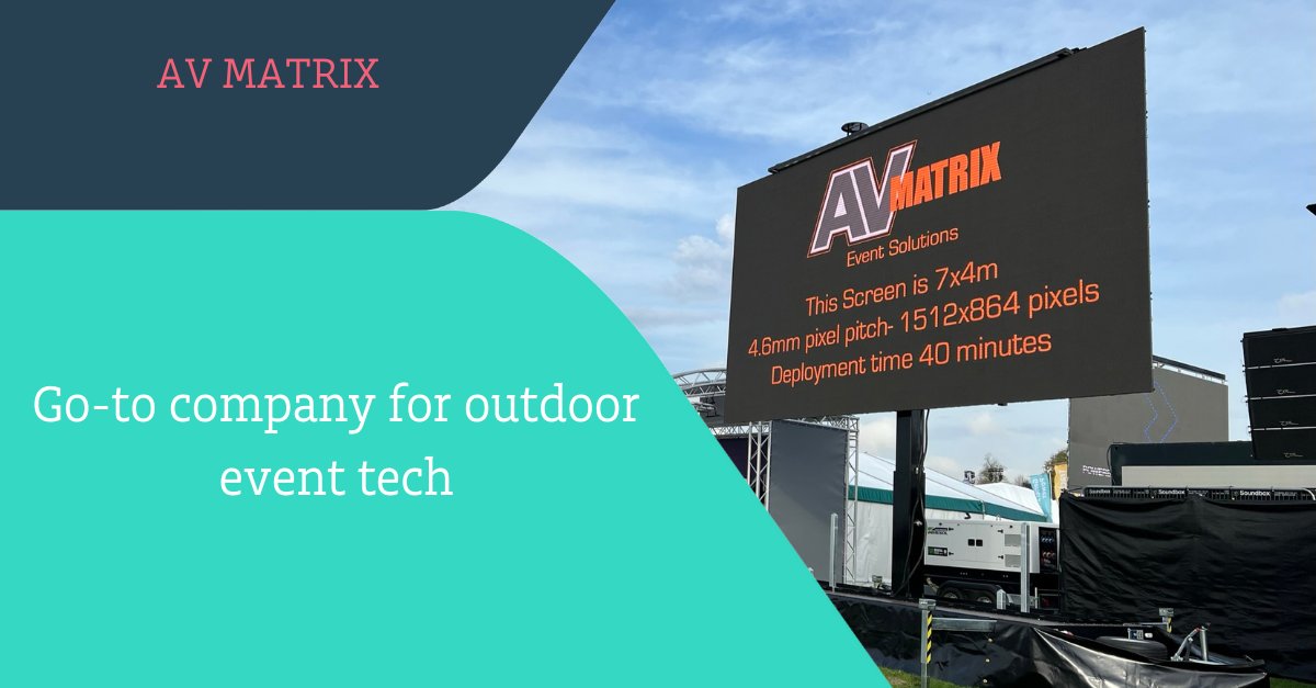 **EXHIBITOR NEWS** Warm welcome back to @AVMatrix1 who are continuing their expansion into the outdoor event market. Read more here: showmans-directory.co.uk/av-matrix-go-t… . #outdoorevent #exhibition #eventtech #showmansshow #eventproduction #av #eventprofs