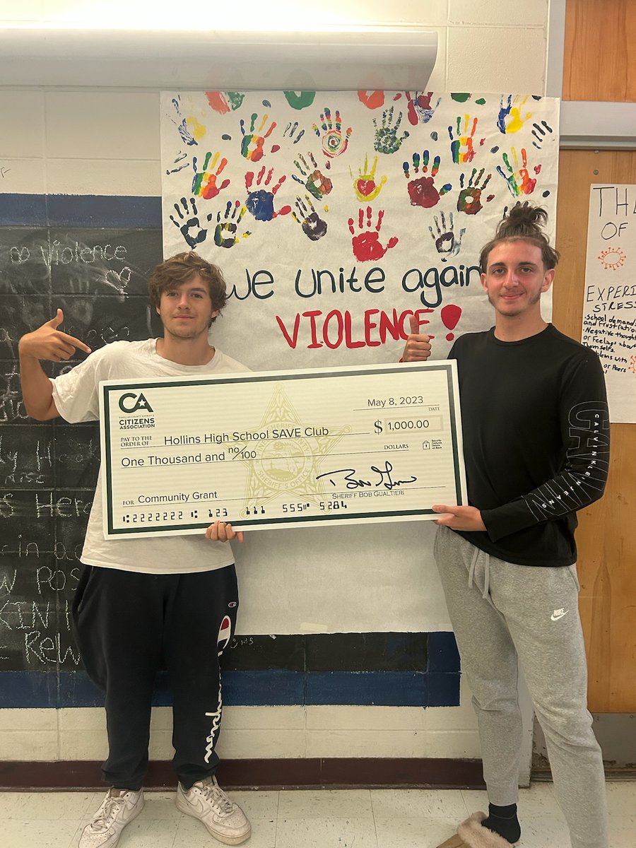We are so blessed to have won the PCS Citizen's grant. Thank you #Pinellas County Sheriffs #Honor in Action #Sandy Hook Promise https://t.co/CgsFL7RZuQ