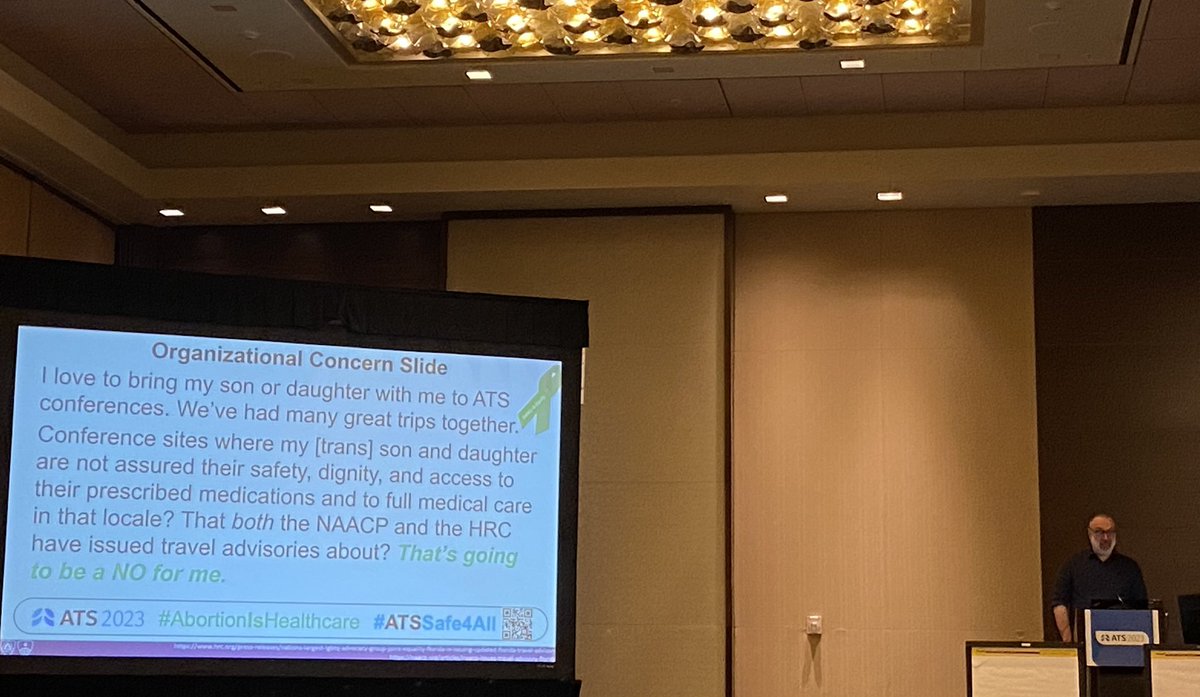 .@iwashyna spoke with this morning with sincerity & conviction about what’s at stake w/conference site selection. We look forward to more conversations with @atscommunity about how to keep our members and their families safe and our society strong #ATS2023 #ATSSafe4All