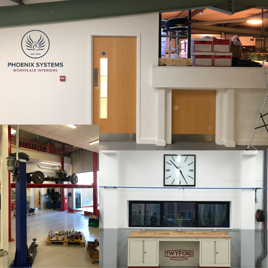 Some more photos of the fit-out & refurbishment we carried out for our client in Havant, Hampshire. #mezzaninefloors #refurbishment #commercialinteriors #classiccars #hampshirebusiness