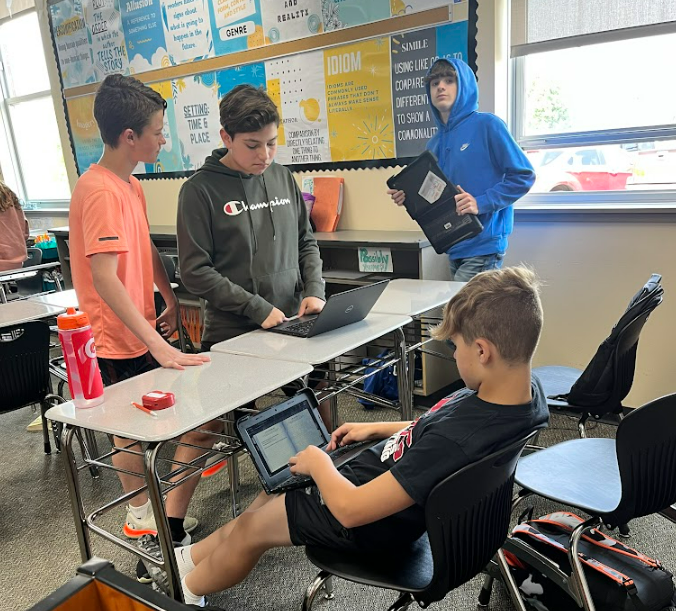 DCSCWarriors's tweet photo. This 7th-grade class participated in a murder mystery during Language Arts! Who Killed Edgar Allan Poe? allows students to practice their close reading skills and detailed writing skills and to explore characters from the world of Edgar Allan Poe in depth. https://t.co/2QTOeICRC4