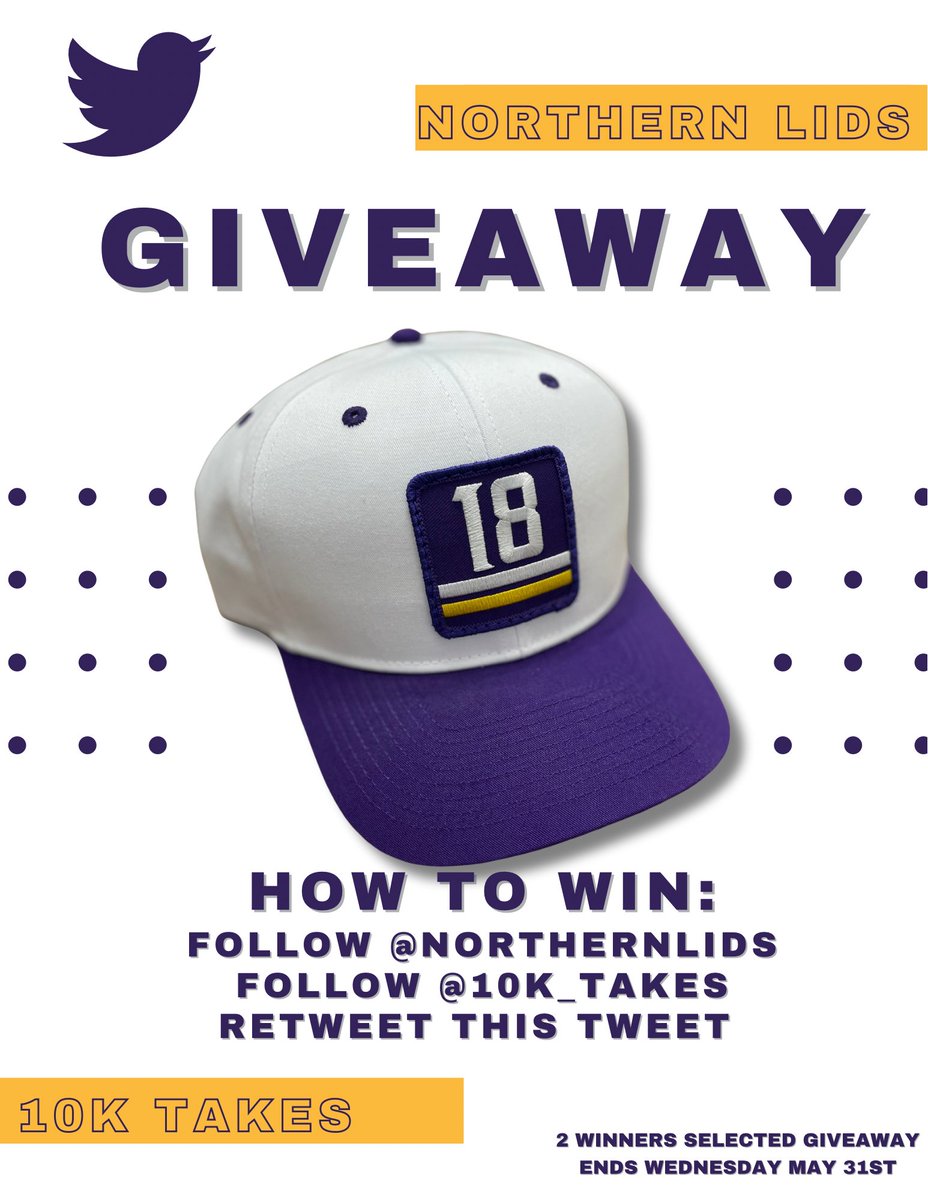 10k_Takes's tweet photo. 🚨 Justin Jefferson Hat Giveaway🚨

We are partnering with @NorthernLids to giveaway one of their new #SKOL JJ hats. To enter:

- RETWEET this tweet
- Follow @NorthernLids 
- Follow us (@10K_Takes)

Head to our Instagram (10ktakes) for an additional entry https://t.co/EjN3g7AUAJ