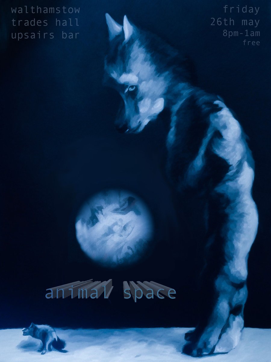 deanbrannagan's tweet photo. Announcement from Wolfy…
Yo Cats, I and the Crow here are launching our new night ANIMAL SPACE in the upstairs bar Walthamstow Trades Hall this Friday 8 - 1
We’ll be feeding you all kinds of weird shit from the turntables. And It’s Free baby, Really Free! Love n Light, W&amp;C X https://t.co/Y21E9Rrhps