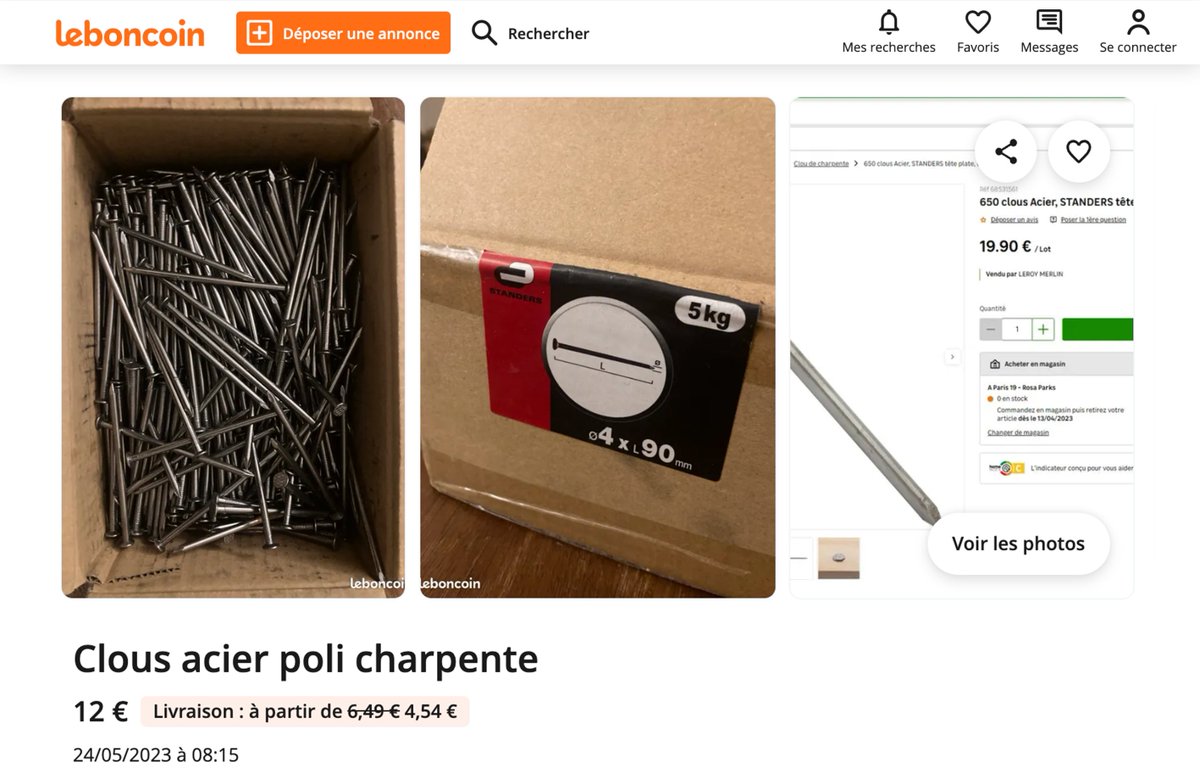leboncoin's tweet photo. Ça vaut le clou ! 🥁 #JMDBRICOLAGE https://t.co/SuiFnZtccV