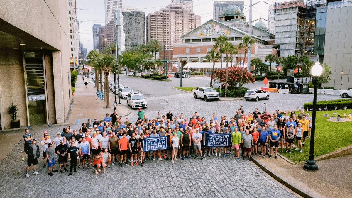 Over 200 people joined us this morning for the Power Up 5k Fun Run at #CLEANPOWER23.Thanks to everyone who woke up early to pound the pavement on the streets of New Orleans.