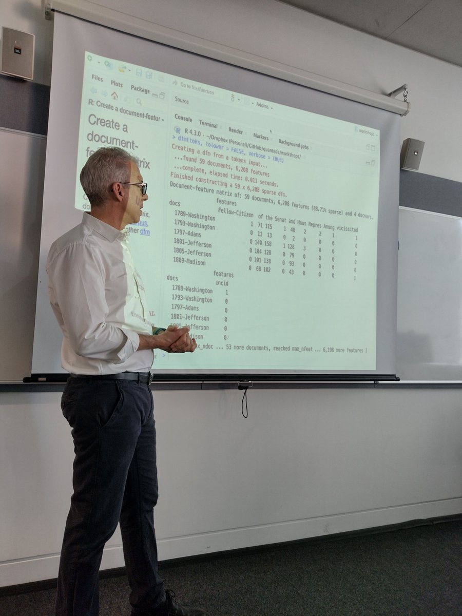 Joseph Cronin (@joseph_cronin) on Twitter photo Fantastic workshop in digital #textanalysis with <a href="/kenbenoit/">Kenneth Benoit</a> of <a href="/LSEDataScience/">LSE Data Science Institute</a> and <a href="/quantedainit/">Quanteda Initiative</a> today <a href="/QMUL/">Queen Mary University of London</a> <a href="/QMHistory/">School of History, Queen Mary University of London</a>!
I am now ready to quit History and become a #datascience person (kidding, I am definitely a novice) Fantastic workshop in digital #textanalysis with <a href="/kenbenoit/">Kenneth Benoit</a> of <a href="/LSEDataScience/">LSE Data Science Institute</a> and <a href="/quantedainit/">Quanteda Initiative</a> today <a href="/QMUL/">Queen Mary University of London</a> <a href="/QMHistory/">School of History, Queen Mary University of London</a>!
I am now ready to quit History and become a #datascience person (kidding, I am definitely a novice)
