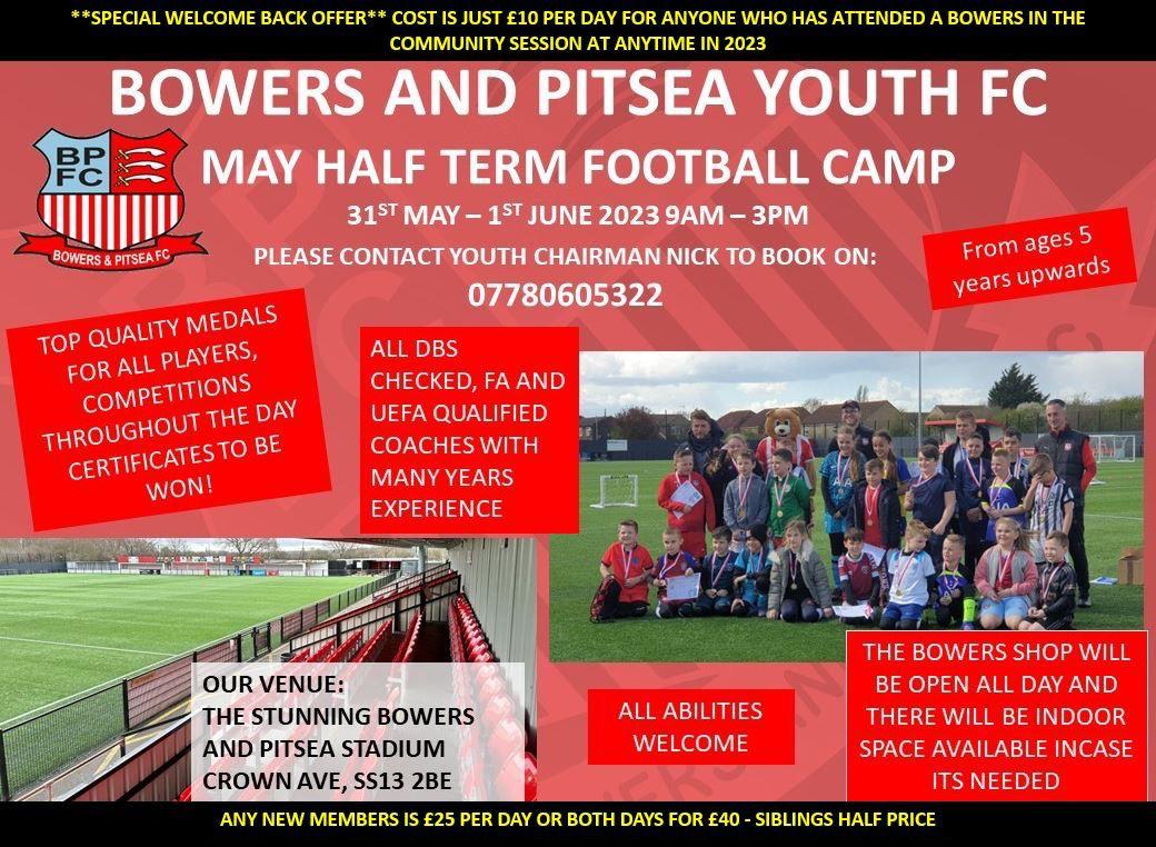 🔴⚪️ We hope that everyone has a fantastic final day on our May Half Term Football Camp.

#UpTheBowers